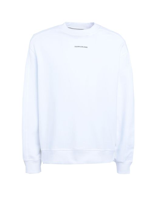 Sudadera Calvin Klein de hombre de color Blanco - Lyst