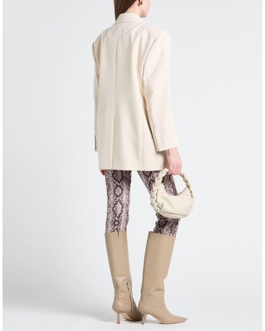 Sandro Natural Ivory Blazer Polyester, Viscose