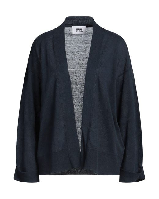 Alpha Studio Blue Strickjacke