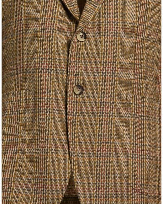 Isaia Green Blazer Wool for men