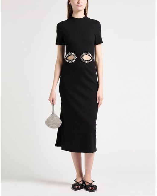 Sandro Black Midi-Kleid