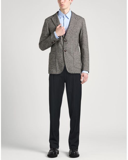 Lardini Blue Midnight Pants Polyester, Wool, Elastane for men