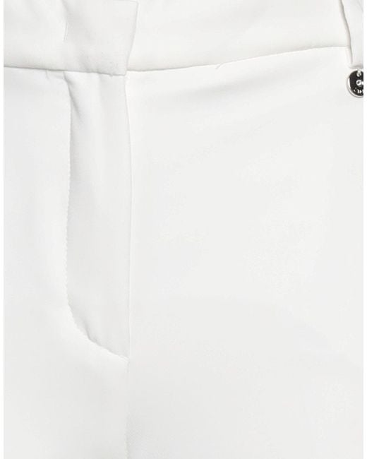 Liu Jo White Pants Polyester, Elastane