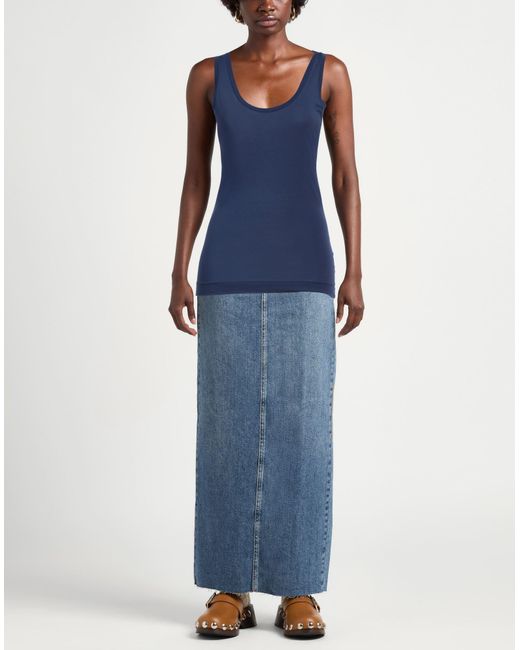 Rossopuro Blue Tank Top Modal, Polyamide