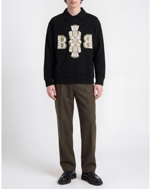 Barrie Black Sweatshirt Cotton for men