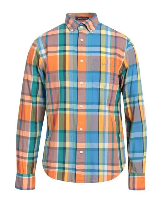 Gant Blue Azure Shirt Cotton for men