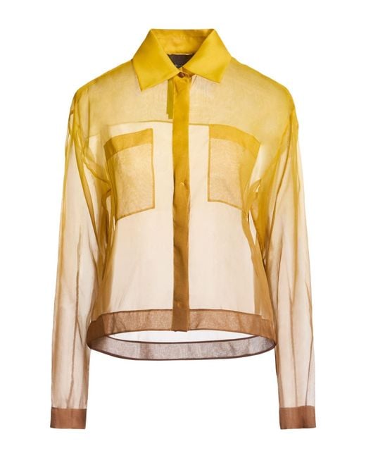 Max Mara Yellow Shirt Silk