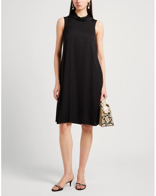 Peserico Black Midi Dress Viscose
