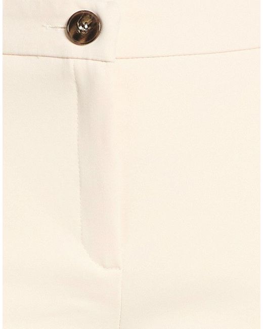 Marella White Pants Cotton, Polyamide, Elastane