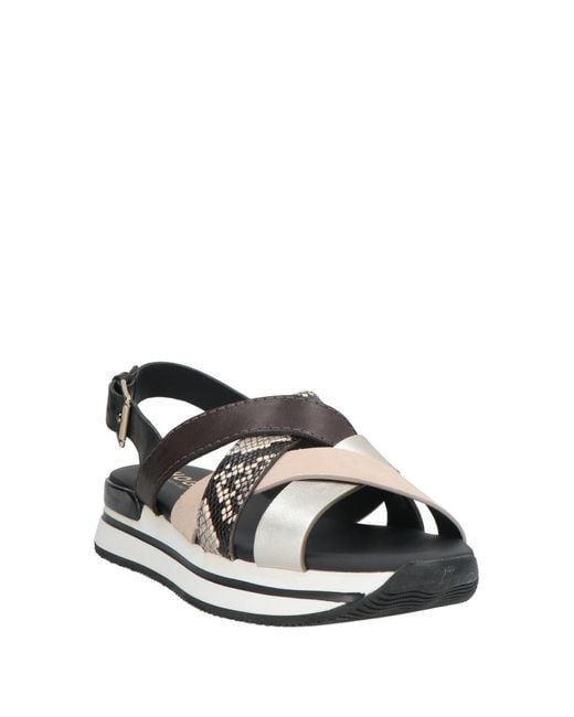 Hogan White Sandals Leather