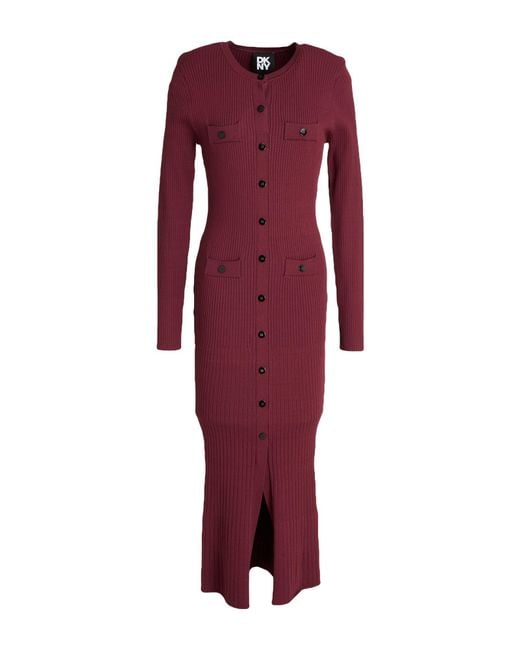 DKNY Red Midi Dress