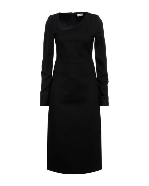 Sfizio Black Midi Dress