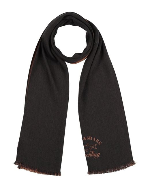 Paul & Shark Black Scarf Wool for men