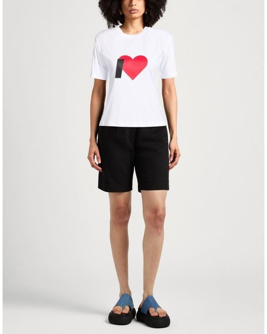 MSGM White T-Shirt Cotton