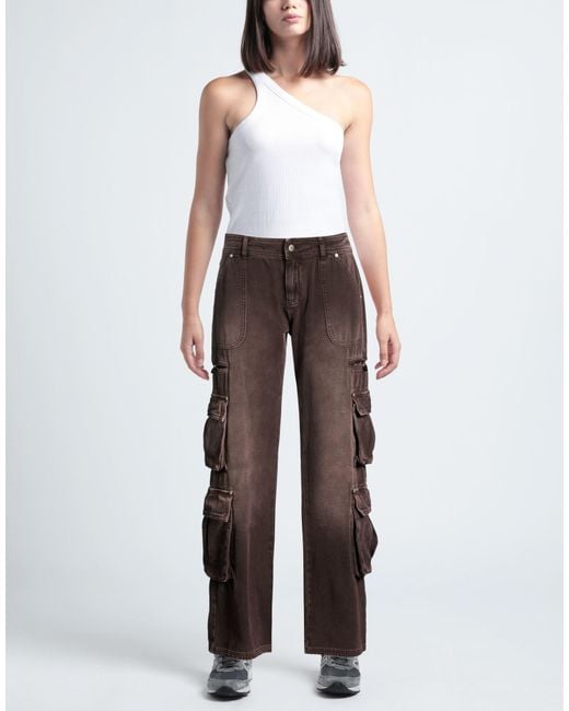 GUIZIO Brown Dark Pants Cotton