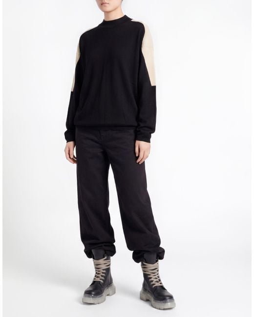 Rick Owens Black Sweater Virgin Wool, Cotton