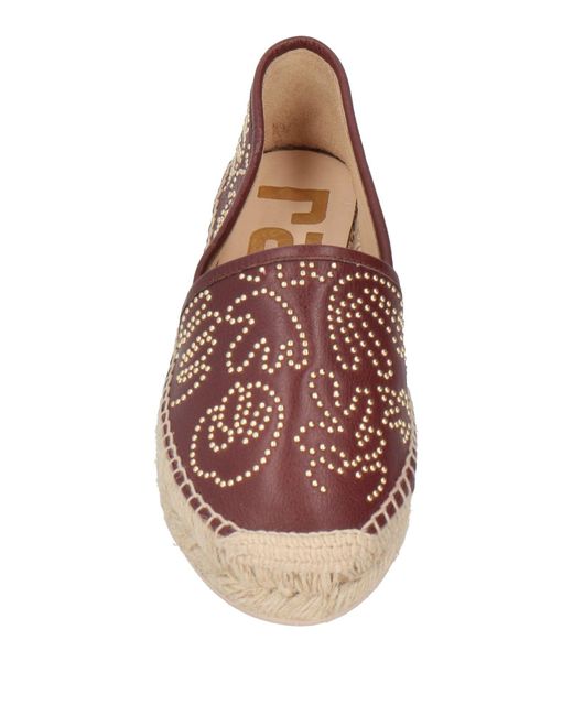 Ras Brown Espadrilles Leather