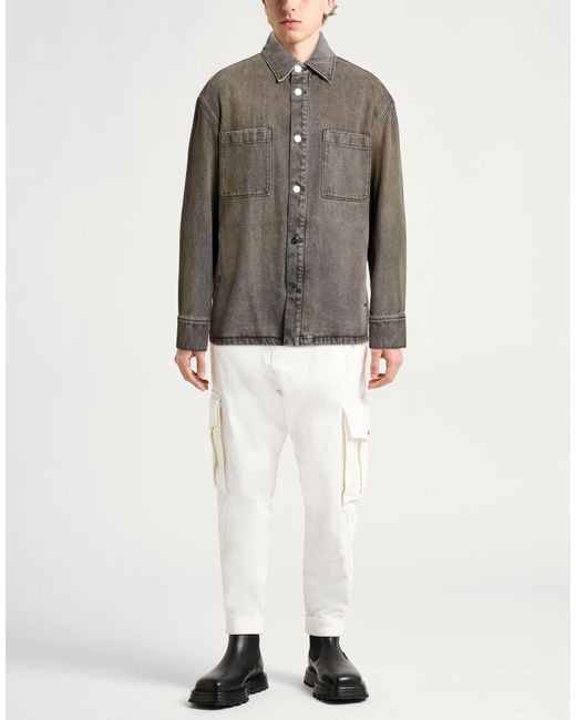 Fendi Gray Denim Outerwear Cotton for men