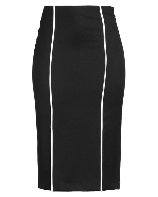 HUGO Black Midi Skirt Wool, Polyester, Elastane
