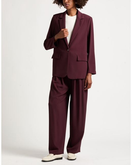 Kaos Purple Burgundy Suit Polyester, Elastane