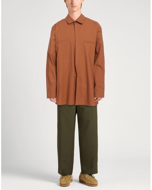 Nanushka Brown Camel Shirt Cotton for men
