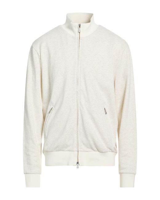 Eleventy White Sweatshirt Cotton, Polyethylene for men