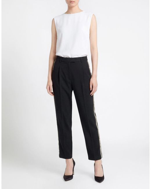 Jucca Black Pants Polyester, Cotton, Elastane