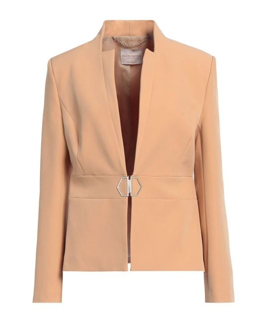 Rinascimento Natural Camel Blazer Polyester, Elastane