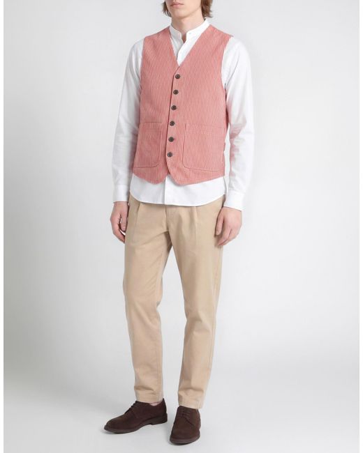 Messagerie Pink Patrizio Piscaglia Antique Rose Tailored Vest Cotton, Polyester for men