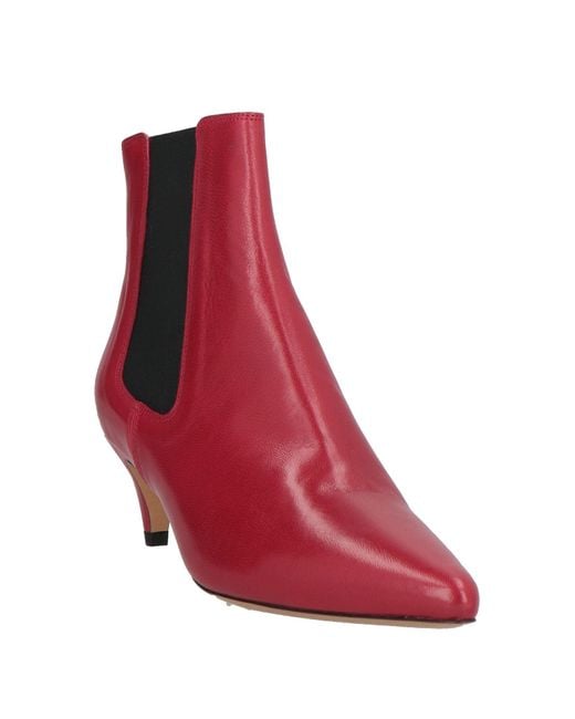Isabel Marant Red Ankle Boots