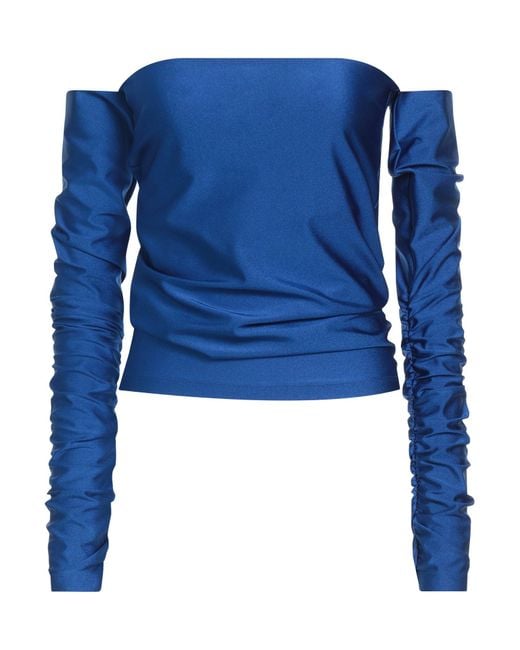 Semicouture Blue Top Polyamide, Elastane