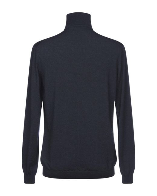 Zanone Blue Turtlenecks for men