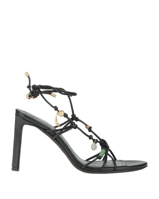 Zadig & Voltaire Metallic Sandals Lambskin