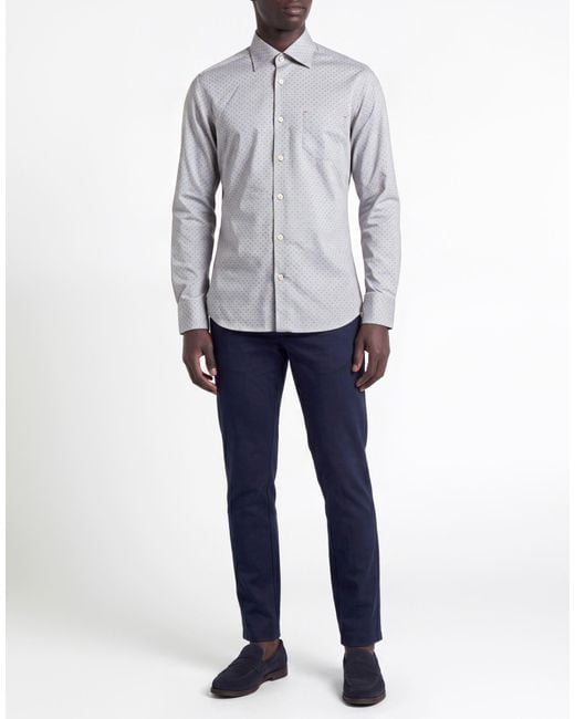 Kiton Blue Shirt Cotton for men