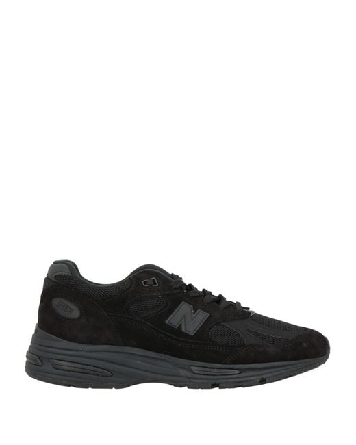 New Balance Black Sneakers Leather, Textile Fibers for men