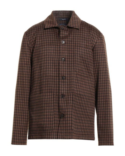 Drumohr Brown Jacket Virgin Wool for men