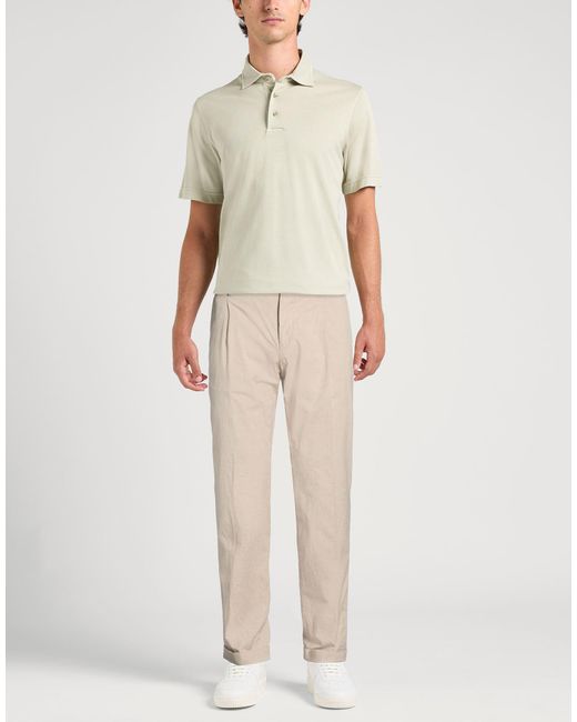 Paoloni Natural Pants Cotton, Elastane for men