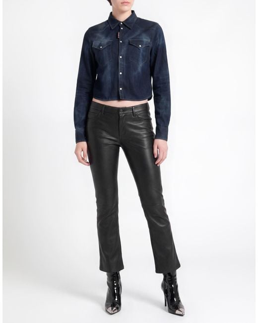 DSquared² Blue Denim Shirt Cotton, Elastane