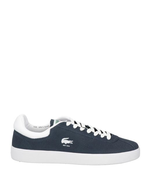 Lacoste Blue Sneakers Leather, Textile Fibers for men