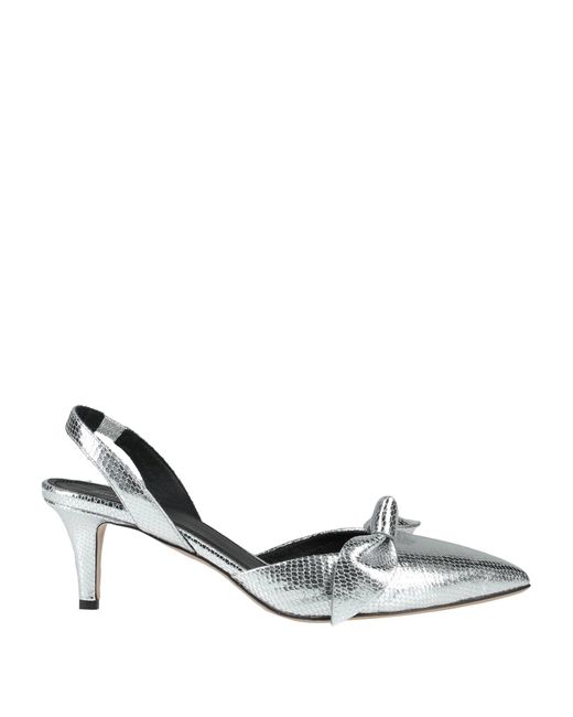 Isabel Marant Leather Pumps in Silver 