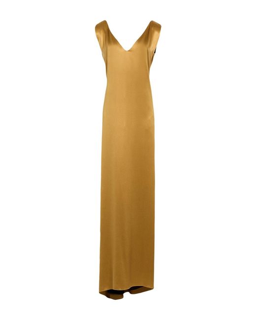 Stephan Janson Metallic Maxi Dress Silk