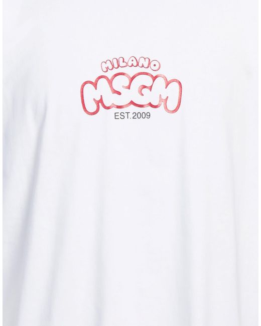 MSGM White T-shirt for men