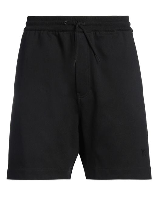 Y-3 Black Adidas By Yohji Yamamoto Shorts & Bermuda Shorts Cotton, Recycled Polyester, Elastane for men