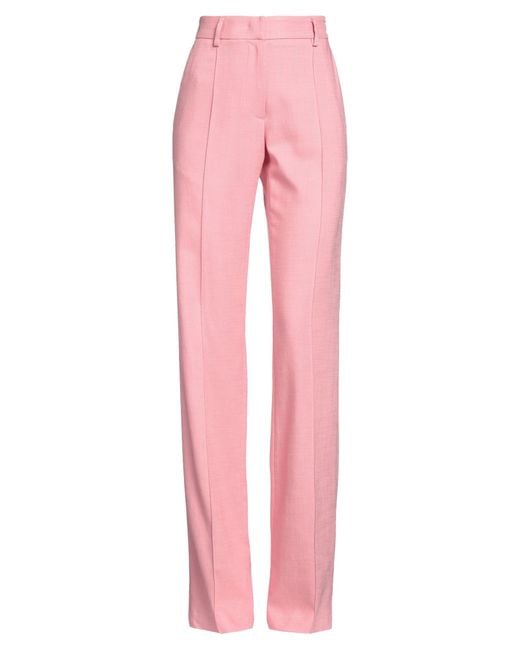 MSGM Pink Pants Viscose, Polyester, Elastane