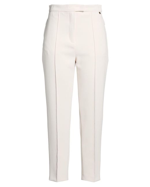 Liu Jo White Pants Polyester, Elastane