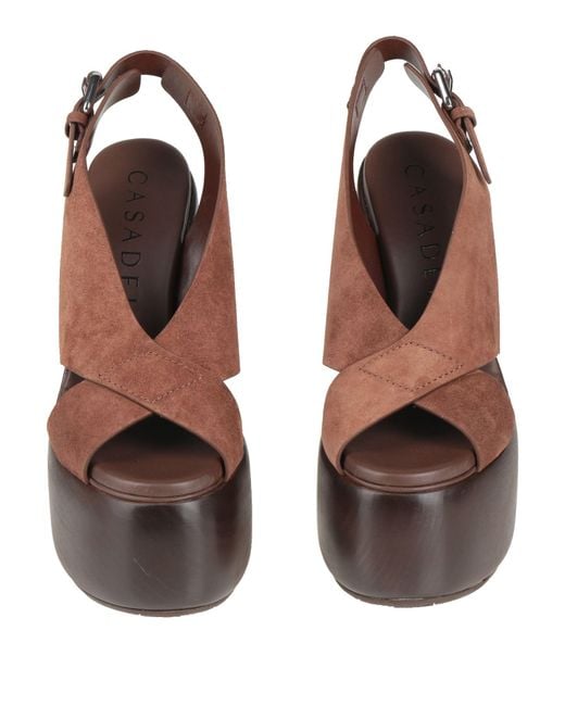 Casadei Brown Mules & Clogs Leather