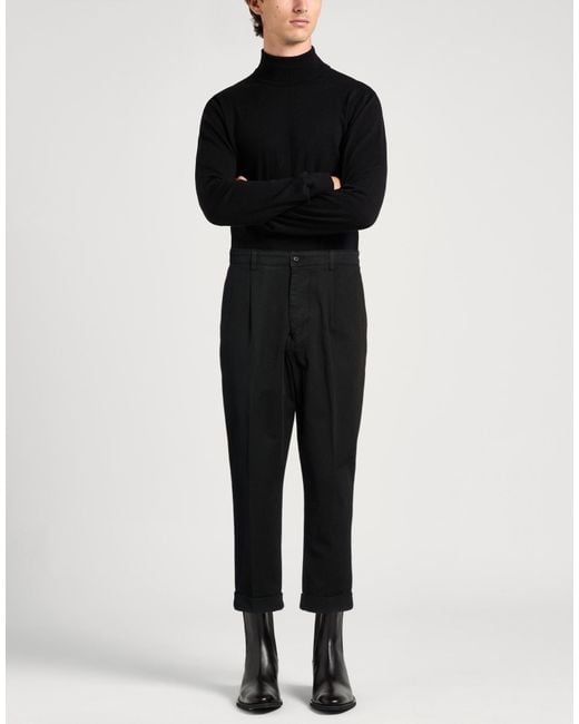 Dondup Black Pants Cotton for men