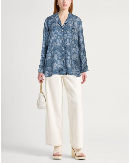 Massimo Alba Blue Shirt Silk