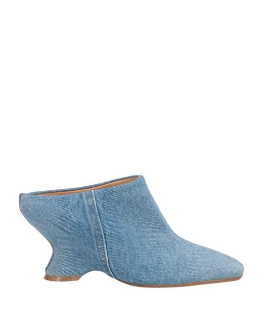 Dries Van Noten Blue Mules & Clogs