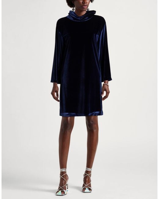 Caliban Blue Bright Mini Dress Polyester, Elastane